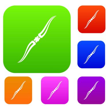 Ninja bıçak atma renk koleksiyonu ayarla