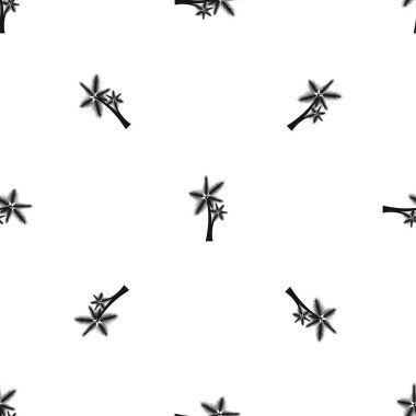 Yüksek palmiye ağacı desen sorunsuz siyah