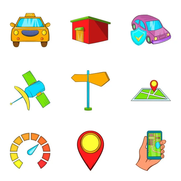 Icons set sinyal, karikatür tarzı