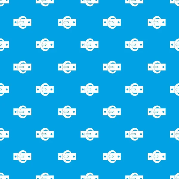 버클 벨트 패턴 완벽 한 블루 — 스톡 벡터