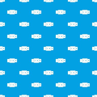 Siyah toka kemer desen kesintisiz mavi