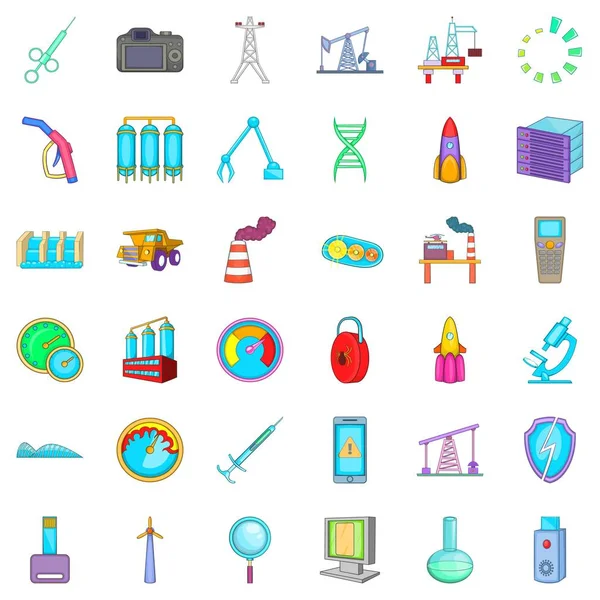 Fabrika Icons set, karikatür tarzı