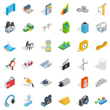 Hesaplayıcı simgeleri ayarlandı, izometrik biçim