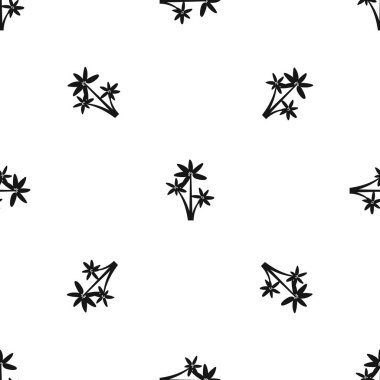 Palmiye ağacı desen sorunsuz siyah