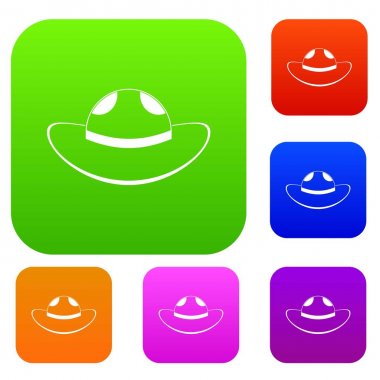 Deniz şapka renk koleksiyonu ayarla