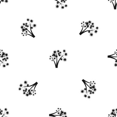 Üç dikenli palmiye ağaçları sorunsuz siyah desen