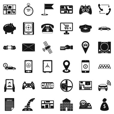 Düğme simgeler kümesi, basit tarzı