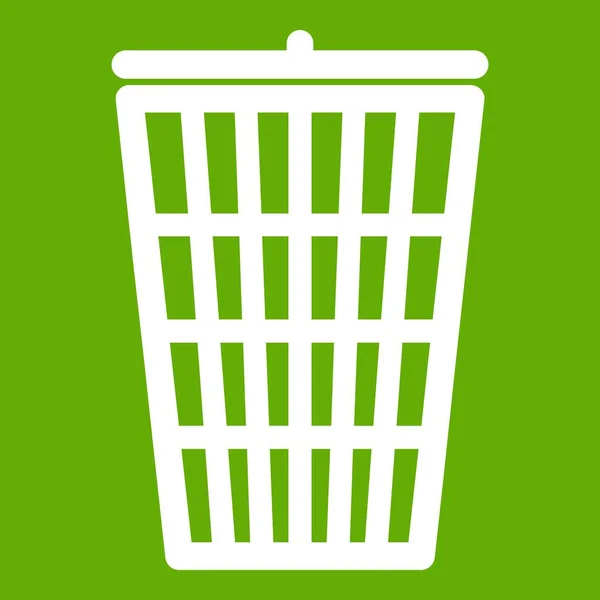 Trash can icon green — Stock Vector
