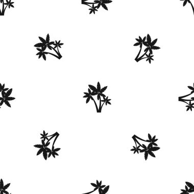 Üç palmiye ağaçları sorunsuz siyah desen