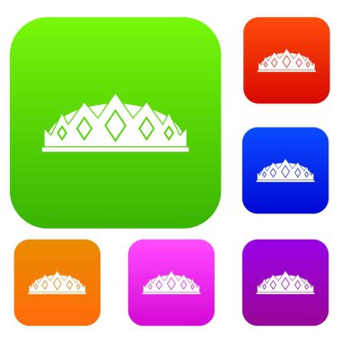 Küçük taç renk koleksiyonu ayarla