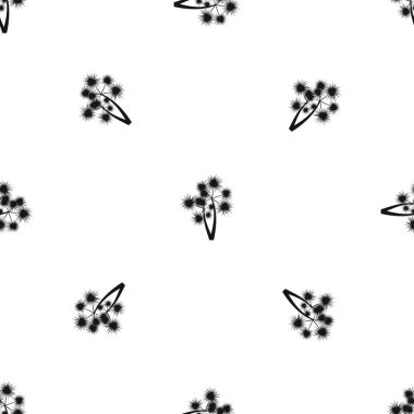 Dikenli palmiye desen sorunsuz siyah