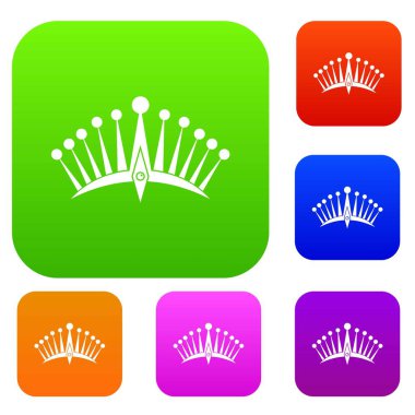 Büyük taç renk koleksiyonu ayarla