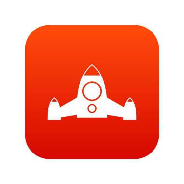 Roket simgesi dijital kırmızı