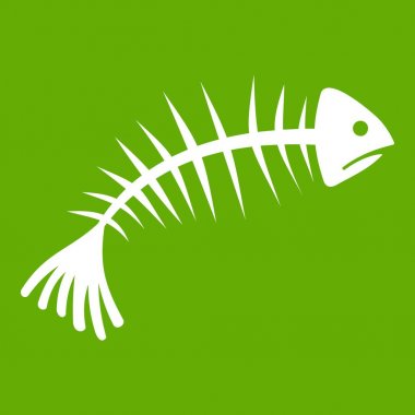 Balık kemikleri simgesi yeşil