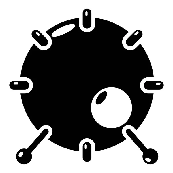 Trommel pictogram, eenvoudige stijl — Stockvector