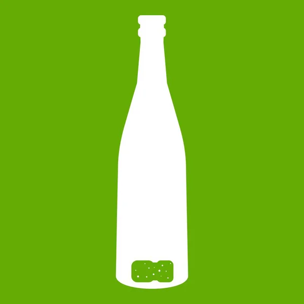 Prázdná láhev od vína ikona zelená — Stockový vektor