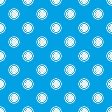 Bir iş parçacığı desen kesintisiz mavi olan dikiş düğme