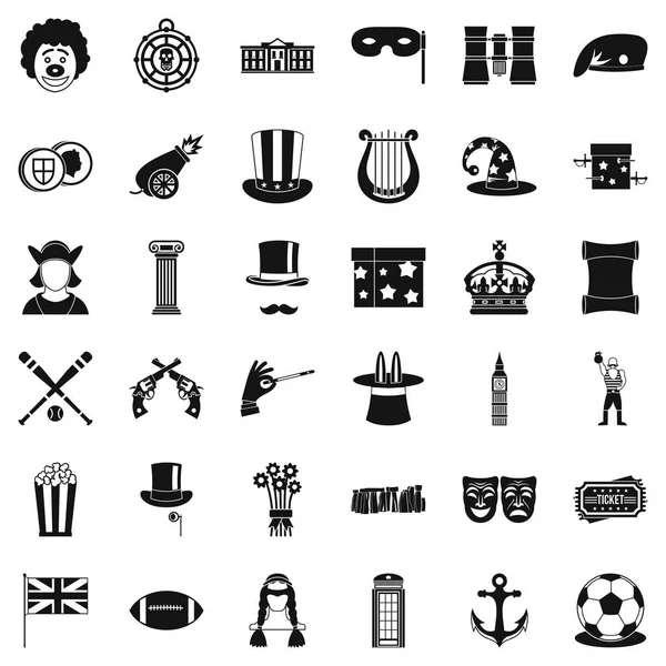 Conjunto de iconos mágicos, estilo simple — Vector de stock
