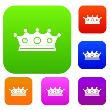 Takı taç renk koleksiyonu ayarla