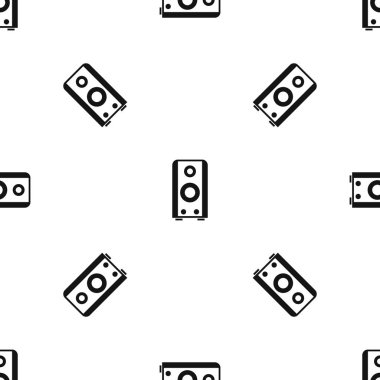 Siyah ses hoparlör desen sorunsuz siyah