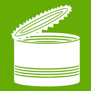 Açık teneke kutu simgesi yeşil