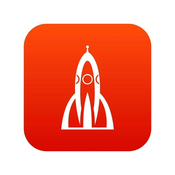 Raketensymbol digital rot — Stockvektor
