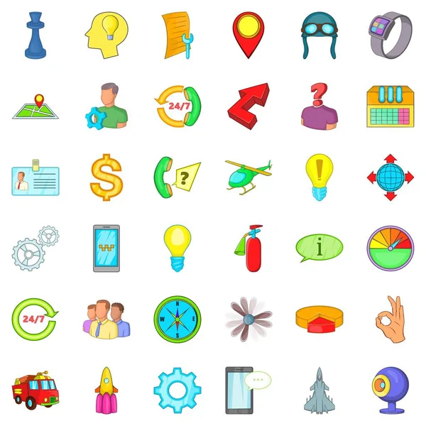 Ekip çalışması Icons set, karikatür tarzı