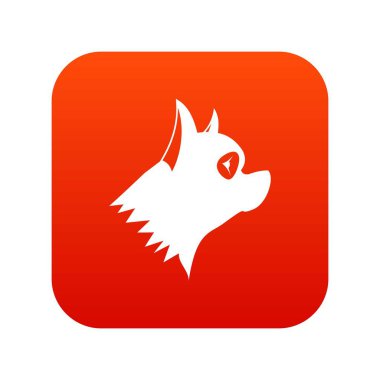 Pinscher köpek simgesi dijital kırmızı