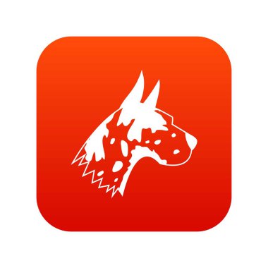 Danua köpek simgesi dijital kırmızı