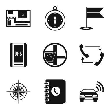 Gps izleme simgeleri ayarla, basit tarzı