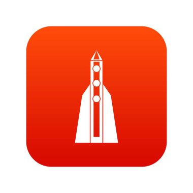 Roket simgesi dijital kırmızı