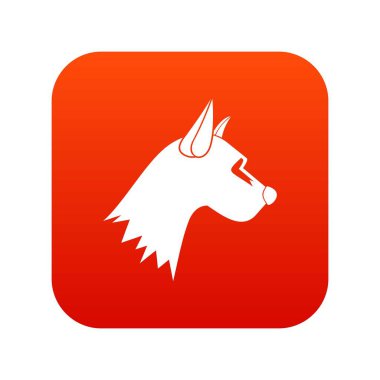 Köpek simgesi dijital kırmızı