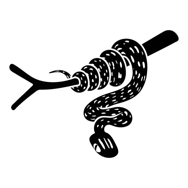 Icône de serpent d'arbre, style simple — Image vectorielle