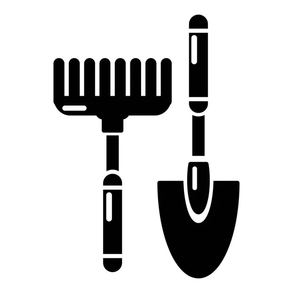 Scoop icône de râteau à main, style simple — Image vectorielle