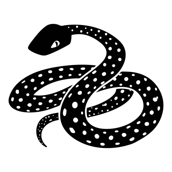 Мексиканская икона королевской змеи, простой стиль — стоковый вектор