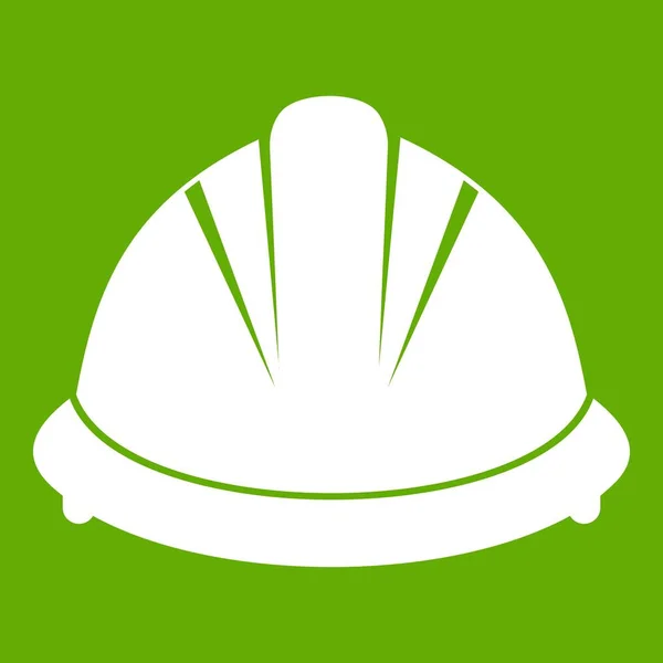 Icono casco de construcción verde — Archivo Imágenes Vectoriales