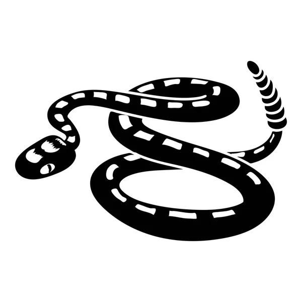 Icône serpent à sonnette, style simple — Image vectorielle