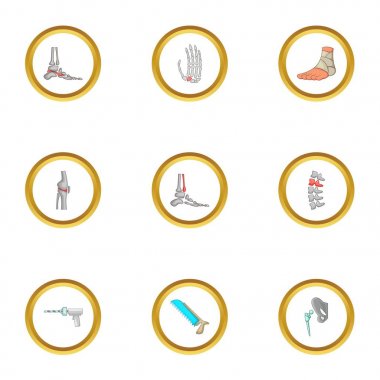 Cerrahi müdahale Icons set, karikatür tarzı