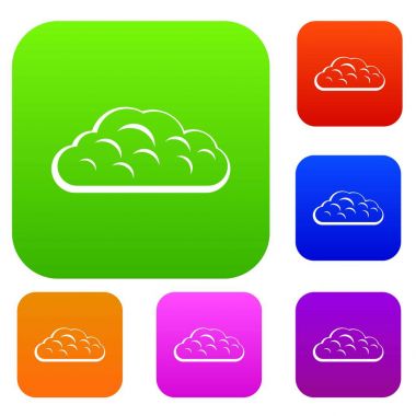 Kış bulut renk koleksiyonu ayarla