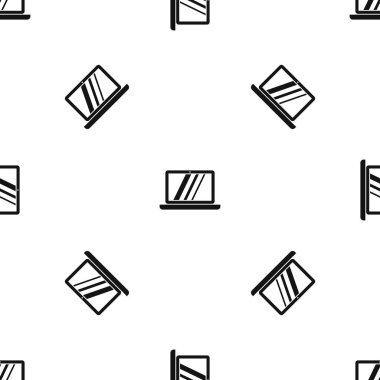 Dizüstü bilgisayar desen sorunsuz siyah