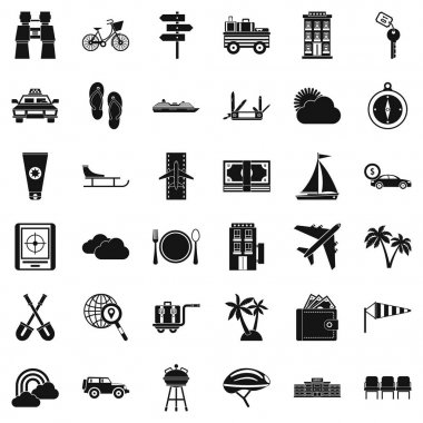 Otel Icons set, basit tarzı