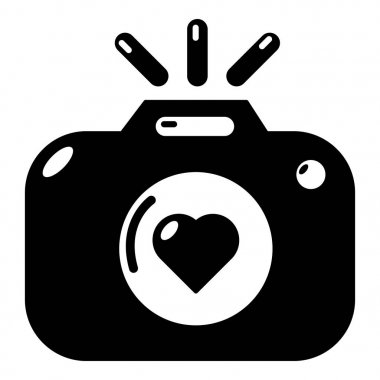 Düğün Fotoğraf simge, basit tarzı
