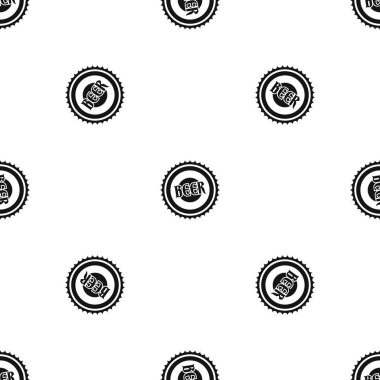 Bira şişe kapağı sorunsuz siyah desen