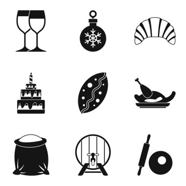 Cömertlik Icons set, basit tarzı