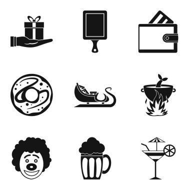 Ödül Icons set, basit tarzı