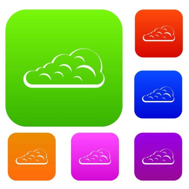 Kümülüs bulut renk koleksiyonu ayarla