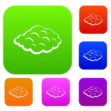 Küçük bulut renk koleksiyonu ayarla