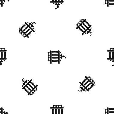 Ahşap varil ile dokunun model sorunsuz siyah