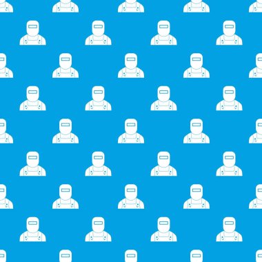 Kaynakçı desen kesintisiz mavi