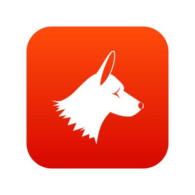 Collie köpek simgesi dijital kırmızı